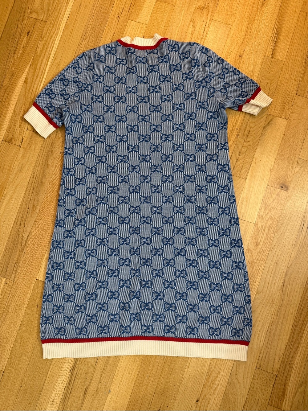 Gucci Blue Knit Logo Dress - Picture 2 of 5